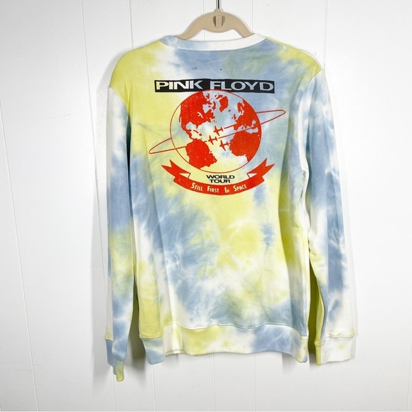 NEW Junk Food Pink Floyd Tie Dye World Tour First In Space Graphic Sweatshirt S - Picture 2 of 7